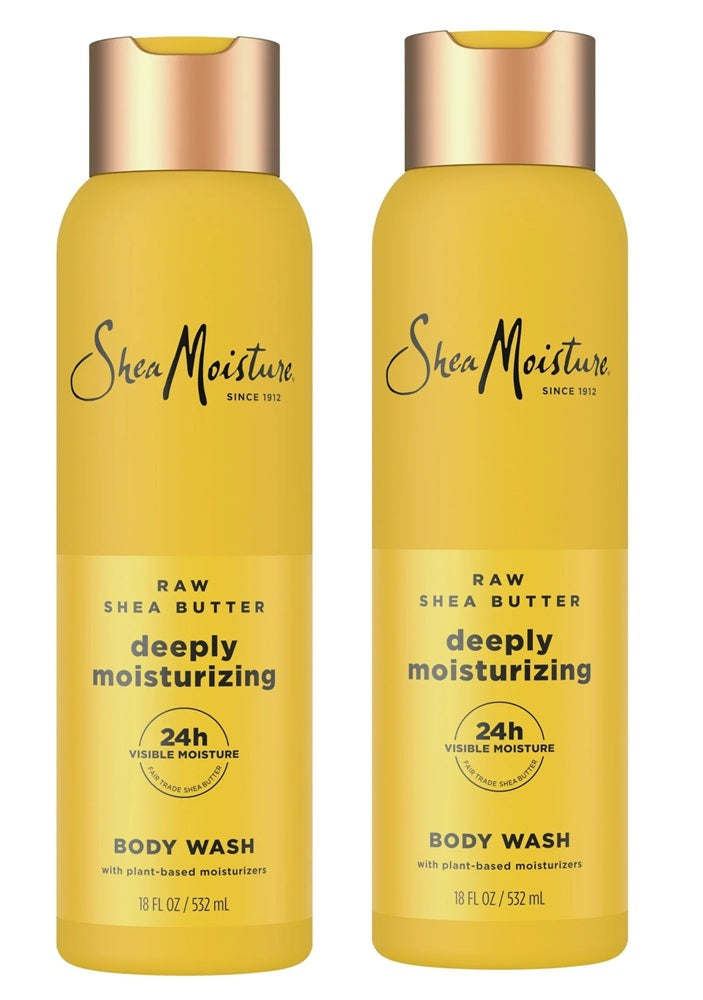 SheaMoisture Body Wash for Women Raw Shea Butter for Dry Skin - Set of 2