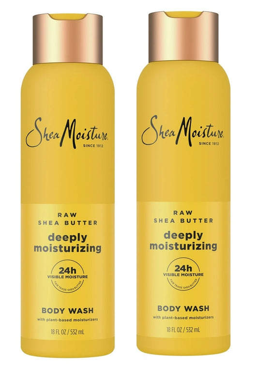 SheaMoisture Body Wash for Women Raw Shea Butter for Dry Skin - Set of 2